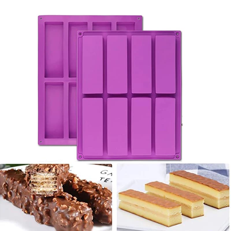 Silicone Granola Bar Stampo Rettangolo Proteico Ingergia Bar Teglia Per Ganache Brownie Cheesecake Burro Accessori Da Cucina