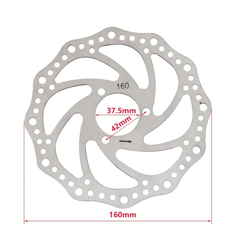 Vendita calda 3 fori Pezzo freno a disco Rotore 160mm Scooter elettrico Freni a disco Rotore con vite Accessori scooter elettrico