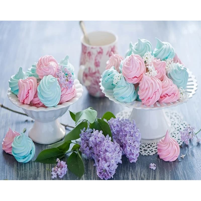 Yumeart Diamond Cross Stitch Kit DIY Diamond Embroidery Cakes and Pastries Full Square Drill Diamond Painting Mosaic Home Decor