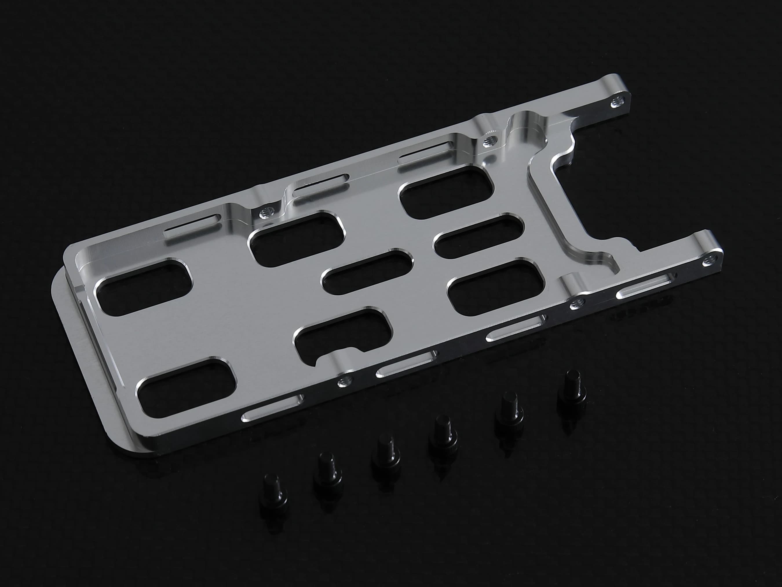 Piastra di montaggio per vassoio batteria in alluminio GTB per Align Trex 600, ricambio per elicottero RC