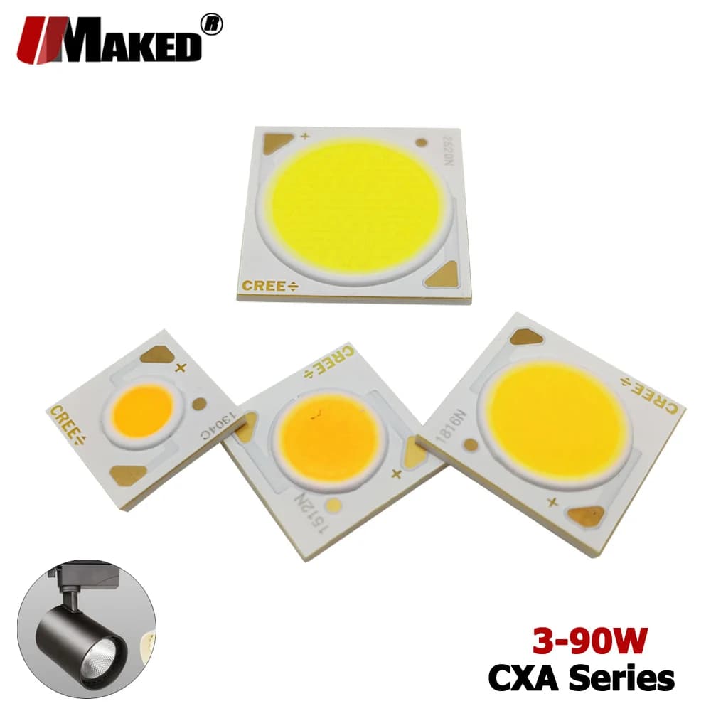 Chip COB LED originale serie Cree XLamp caldo/naturale/bianco 3-90W 36V CXA 1304 1507 1512 1520 1816 1820 perline Sorgenti luminose a diodi