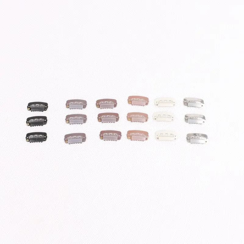 50pcs 2.3cm Black Brown Color Wig Clips Snap Clip For Hair Extension Wig Weft Wig PP Hairpins Large Clips Styling Tools