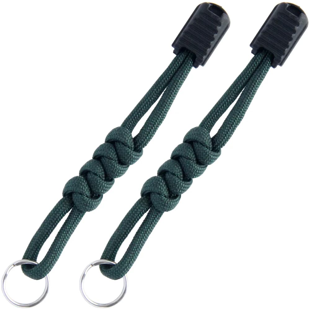 2 Pieces QingGear Nylon String Keychain Crafted Tactical Knife Cord With Outdoor Camping Hinge