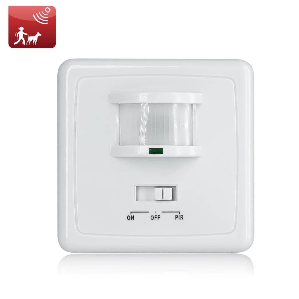 Interruttore della luce a LED con sensore di movimento a infrarossi Pir montato a parete 220V Carico massimo 600w + distanza massima 9 m