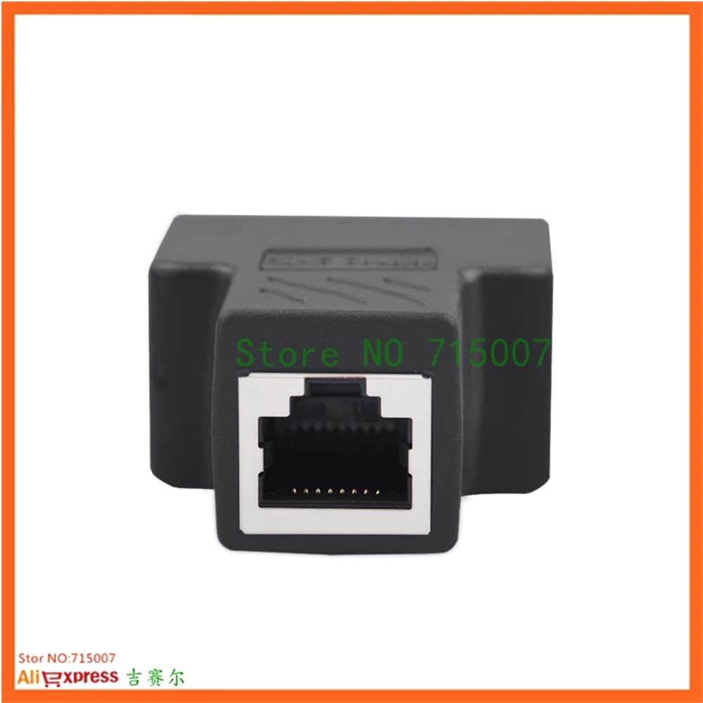 Adattatore connettore splitter femmina per cavo di rete Ethernet LAN RJ45 da 2 a 2 vie per docking station per laptop