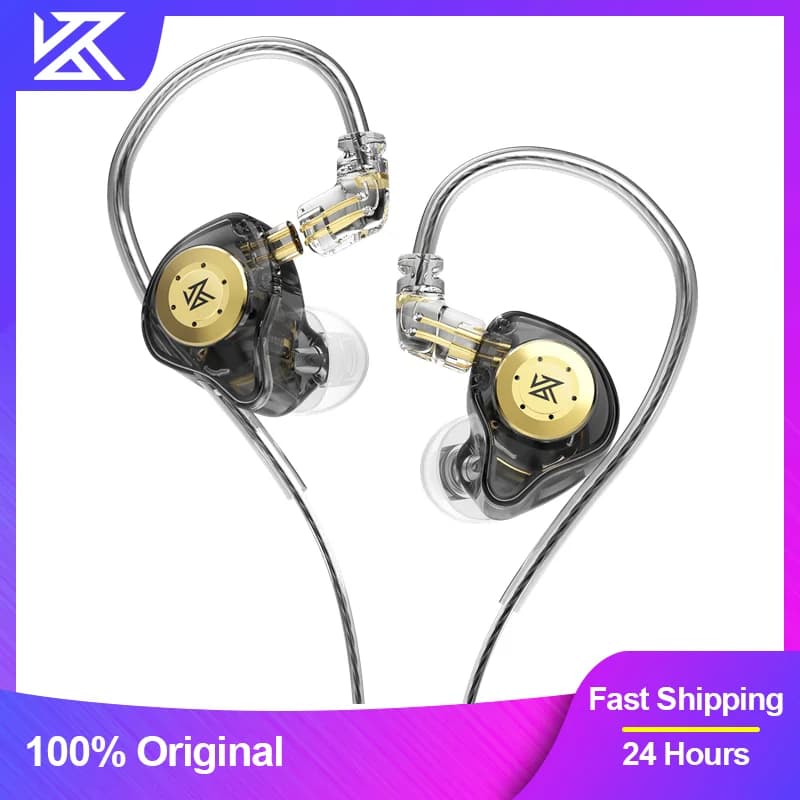 KZ EDX Pro Acrylic Dynamics In Ear Monitor HiFi Wired Headphones Bass Stereo Music Game Ear plugs Headphones with noise cancellation
