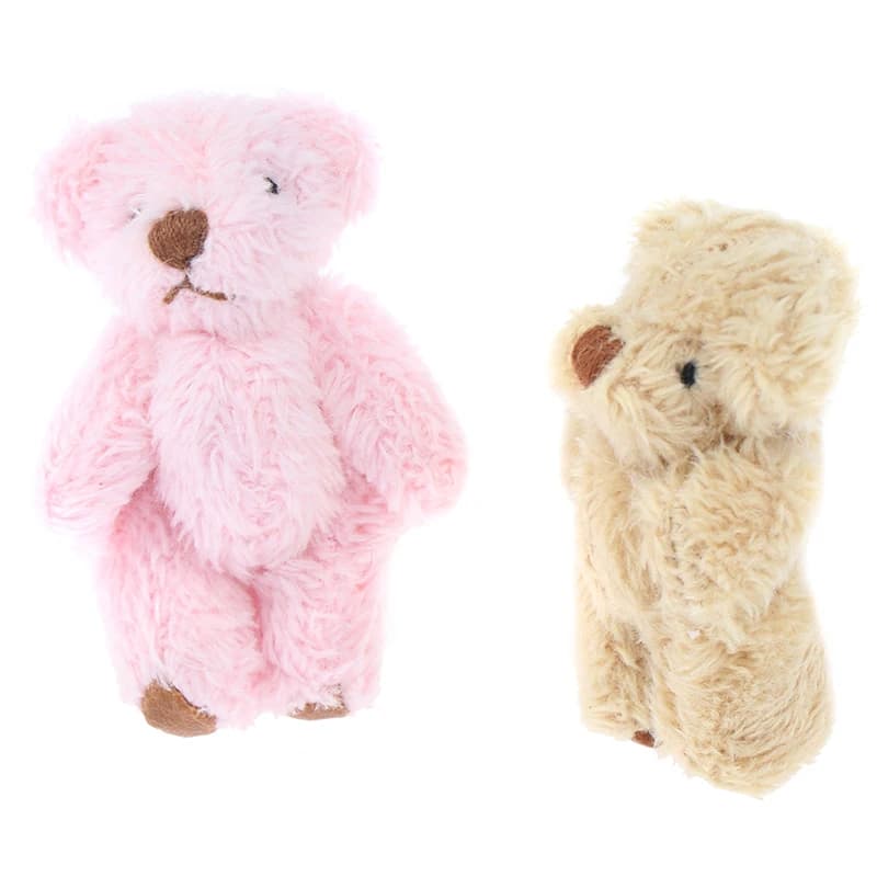 4.5cm Mini Doll Joint Bear peluche ripiene Wedding Box Toy Doll indumento e accessori per capelli Decor