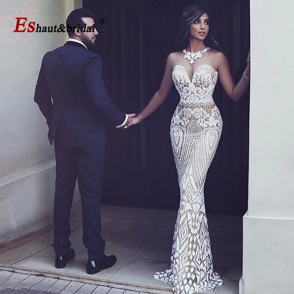 Elegant Mermaid Sequin Evening Dress for Women 2026 O Neck Long Formal Plus Size Dubai Arabia Wedding Prom Party Gown Customized