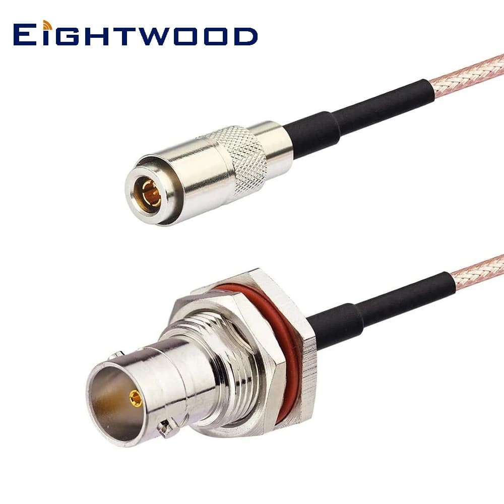 Eightwood Car DIN 1.0/2.3 Male to BNC Female Cable SDI 30 cm for Transmission 3G HD Router Frame SDI Converter to HDMI