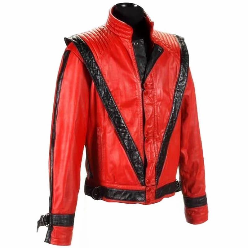Cosplay Punk Rock Roll Pop Stars abbigliamento Jean MJ Michael Style Jacket in pelle PU rossa