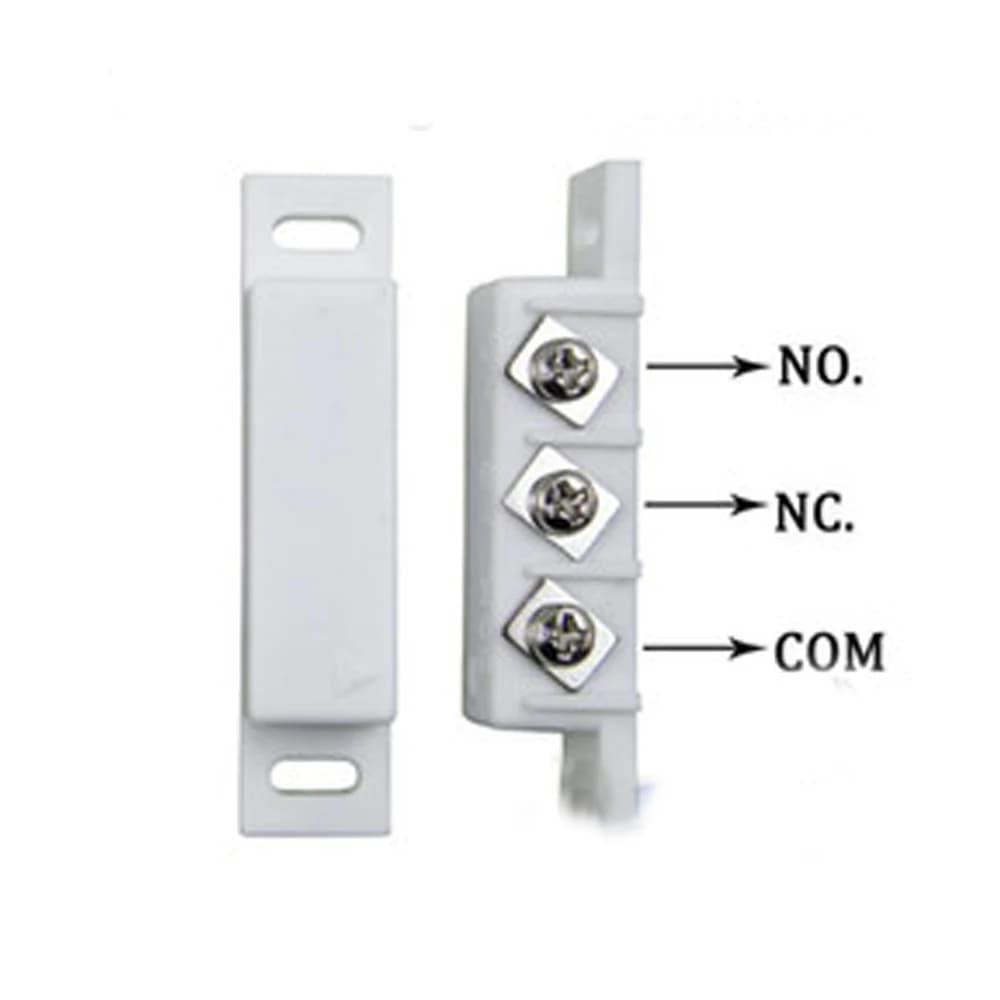 Interruttore di spazio magnetico Reed NC e nessun sensore di contatto combinato per porte/finestre per sistema di allarme di sicurezza Wireless