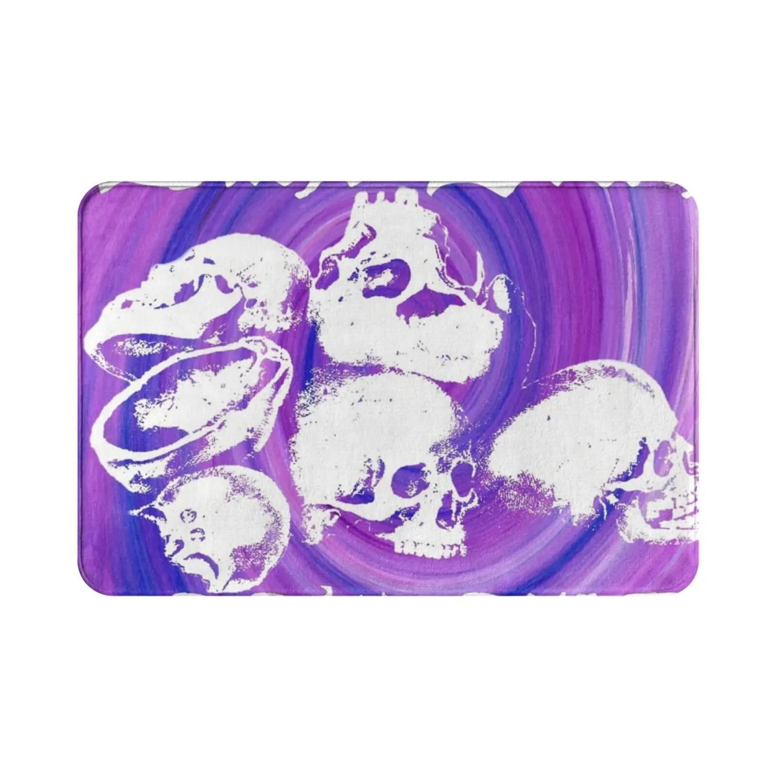 Fuori! Tappeto Tappetino Tappeto Cuscino Morbido antiscivolo Metallo Rock Gotico Pesante Musica occulta Teschio Psichedelico Viola Foschia