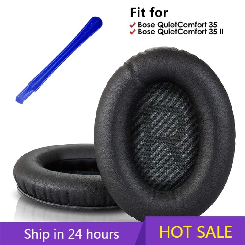 Cuscinetti auricolari di ricambio per BOSE QC35 per cuffie QuietComfort 35 e 35 II Cuscinetti auricolari in memory foam di alta qualità con piede di porco