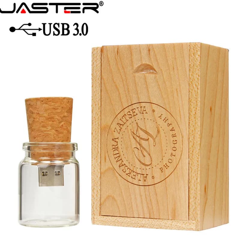 JASTER USB 3.0 nuova chiavetta USB a forma di bottiglia galleggiante 4GB 16GB 32GB 64GB, chiavetta USB a forma di bottiglia dei desideri, memory stick, regalo di nozze, articolo molto richiesto