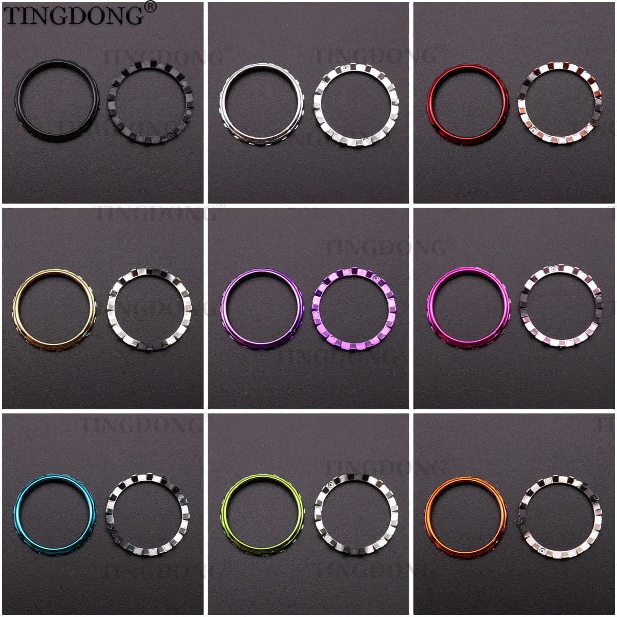1 paio = 2 pezzi 9 colori placca oro accessori di ricambio in plastica anelli di accento per controller DualSense 5 PS5
