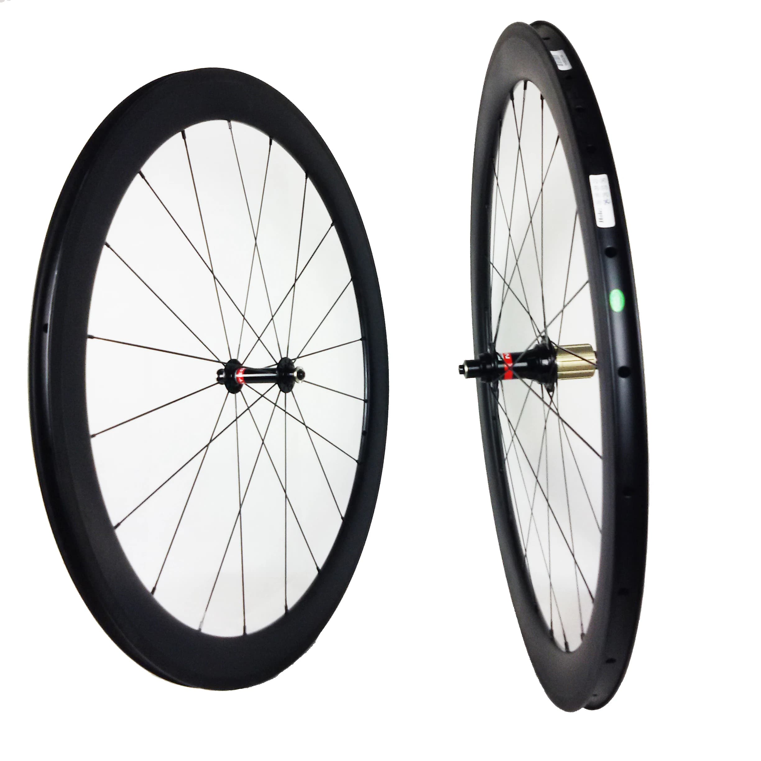 Set di ruote tubolari Toray UD in carbonio da 50 mm Ruota da strada 23/25 mm di larghezza Opzione Novatec A271/291 Powerway R13/R36 Mozzo in ceramica DT 350s/240s