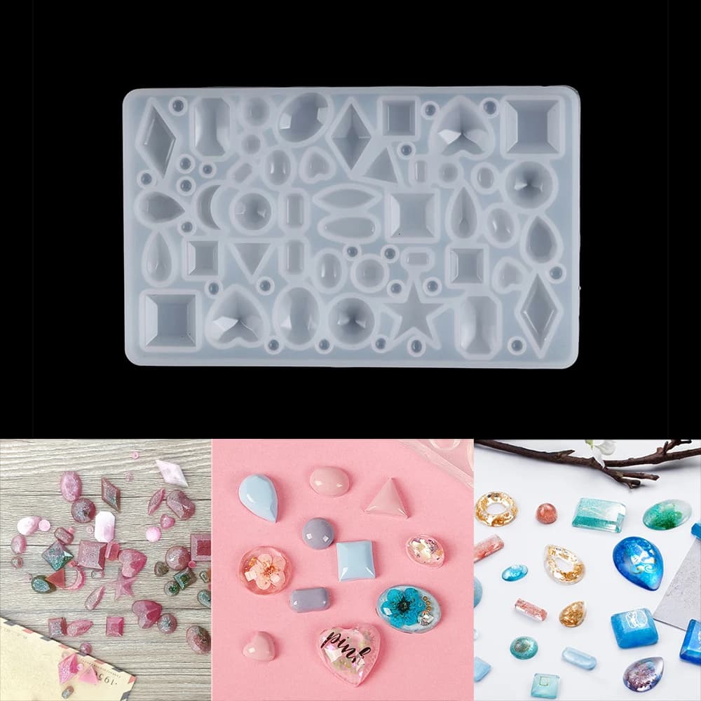 1 pz resina siliconica 3D acrilico Nail Art stampo pendente orecchino stampo geometrico per gioielli che fanno stampo in Silicone trasparente