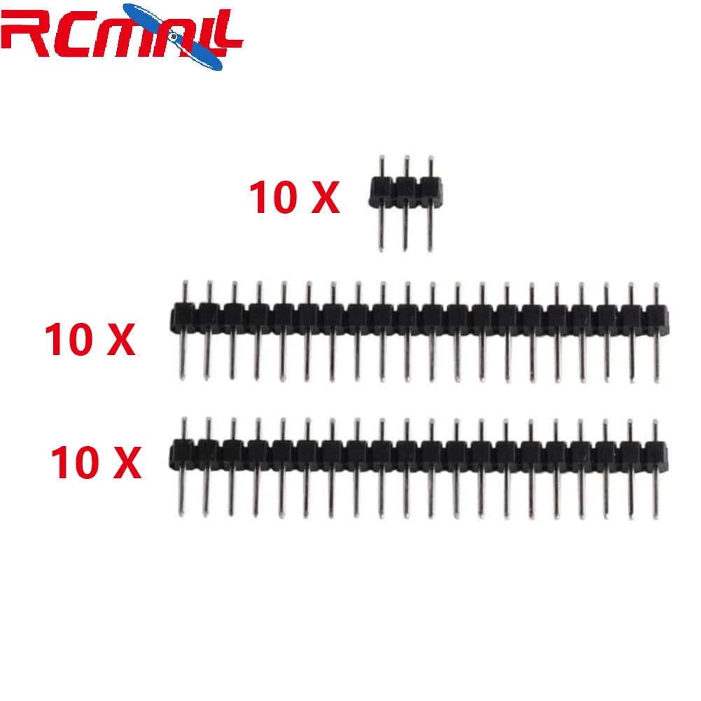 RCmall Pin Header Set for Raspberry Pi Pico 20pcs 20P 10Pcs 3P 2.54mm 0.1'''