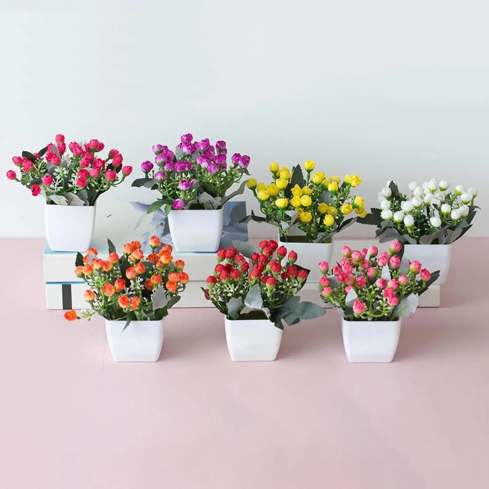 Nuovo fiore artificiale Bonsai di plastica piccolo albero vaso casa tavolo giardino arredamento Prop