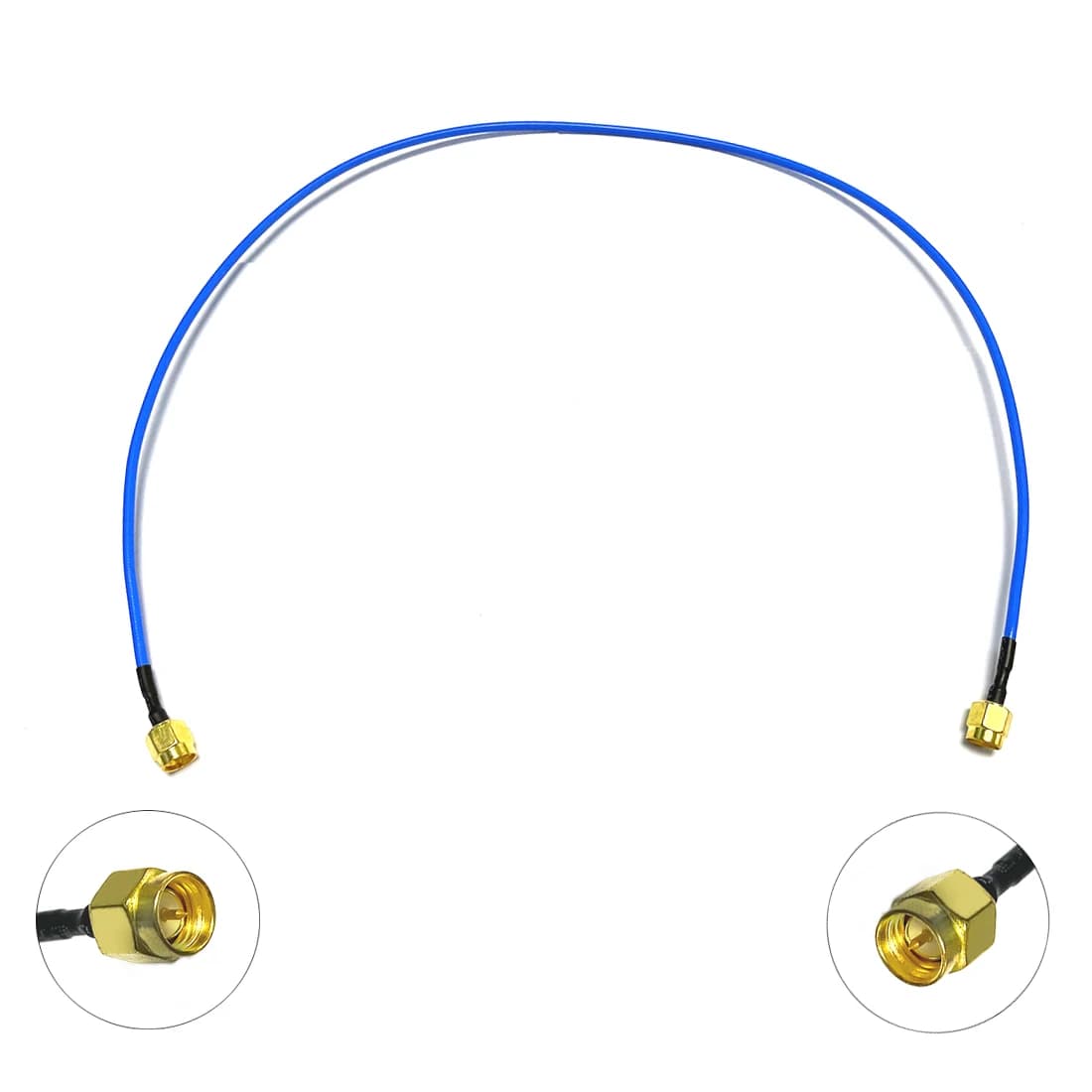 1PC SMA Maschio a SMA Maschio Spina Cavo Semi-flessibile RG405 con Giacca Blu Adattatore Pigtail 50 cm per Modem Wireless Antenna Wifi
