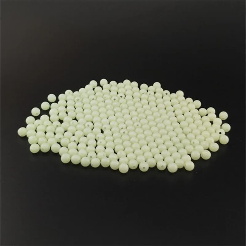 100 pz/lotto Pesca Perline Luminose Fagioli Spaziale Rotonda Galleggiante Palle Notte di Plastica Luce Incandescente Tappo Ovale Affrontare Richiamo Accessori