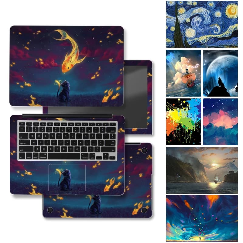 Adesivi per skin per laptop fai-da-te Adesivo per cover in vinile per notebook per Acer/Lenovo/HP/Macbook/Msi 11.6 "12" 13.3 "14" 15.6 "17" Decalcomania decorativa