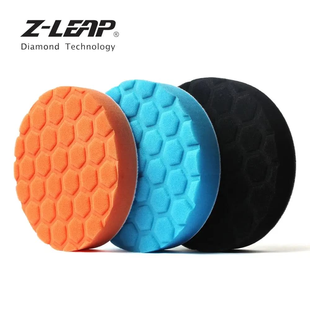 Z-LEAP 6/7 Inches 3 pcs Auto Foam Sponge Polishing Kit 150/180mm Polishing Cere Glass Cleaning Disc For Auto Polishing Machine