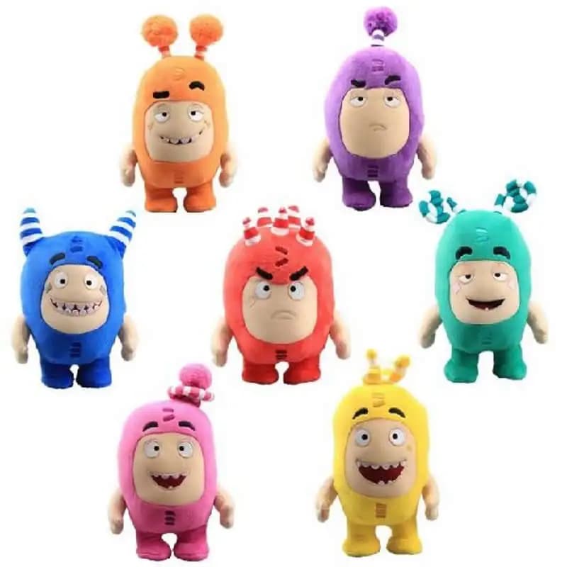 24 centimetri Del Fumetto Oddbods Anime Peluche Il Tesoro dei Soldati Mostro Morbido Peluche Fusibile Bolle Zeke Jeff Doll per I Bambini Regalo