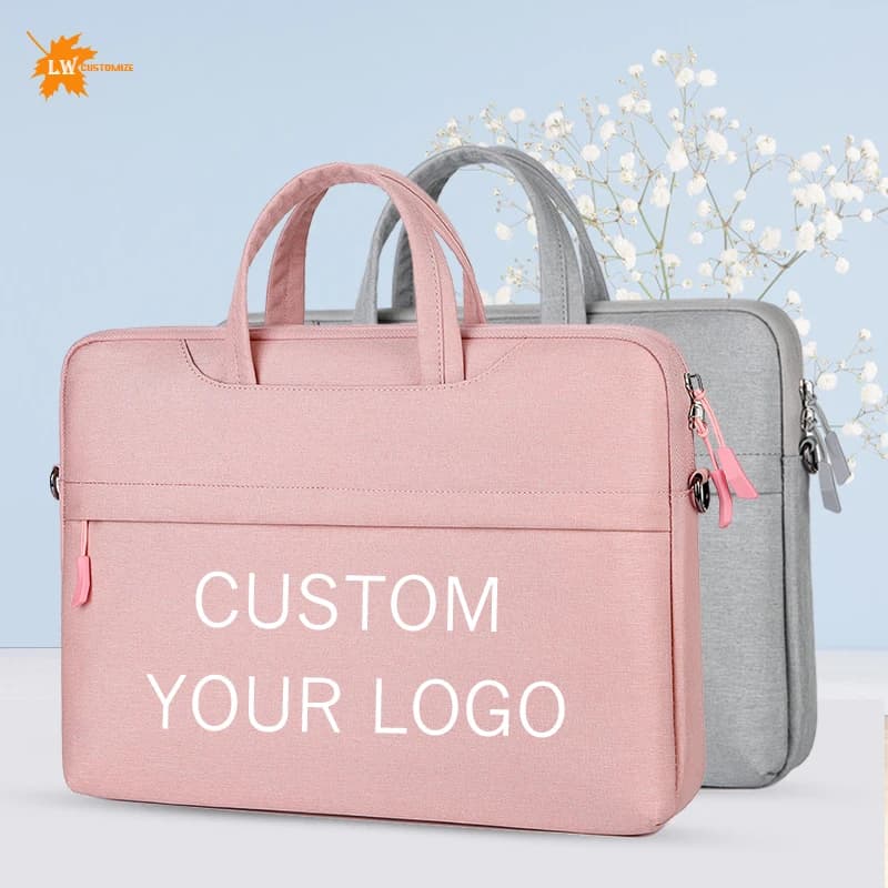 Borsa per Laptop da donna borsa a tracolla per Notebook borsa per il trasporto borsa per uomo borsa personalizzata Logo stampato