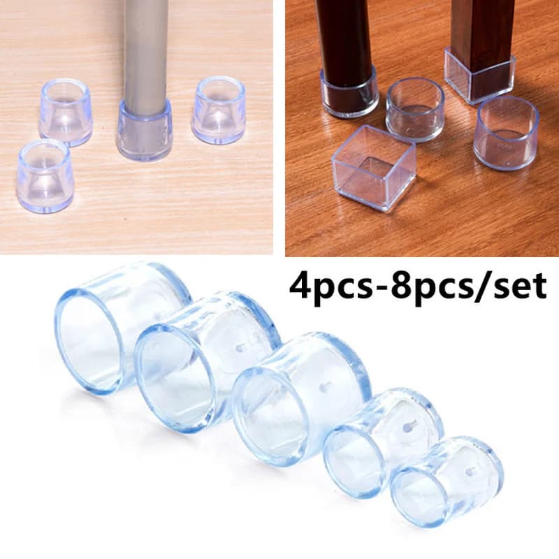 4-8 pz/set tappi per le gambe della sedia piedini in gomma cuscinetti protettivi copritavolo per mobili tappi per calzini copertura piedini di livellamento per mobili decorazioni per la casa