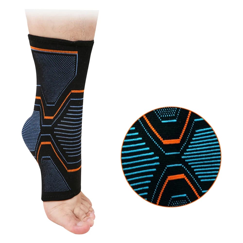 2 Pezzi Supporto per Caviglia Sportivo, Fascia Elastica in Nylon, Protezione per Piede, Palestra e Fitness