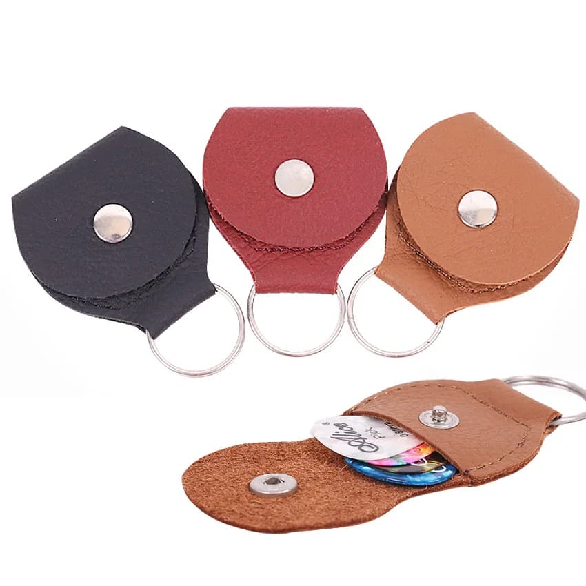 Ohello 3 plettri per chitarra + plettri per chitarra borsa per plettri borsa per intermedio in pelle PU