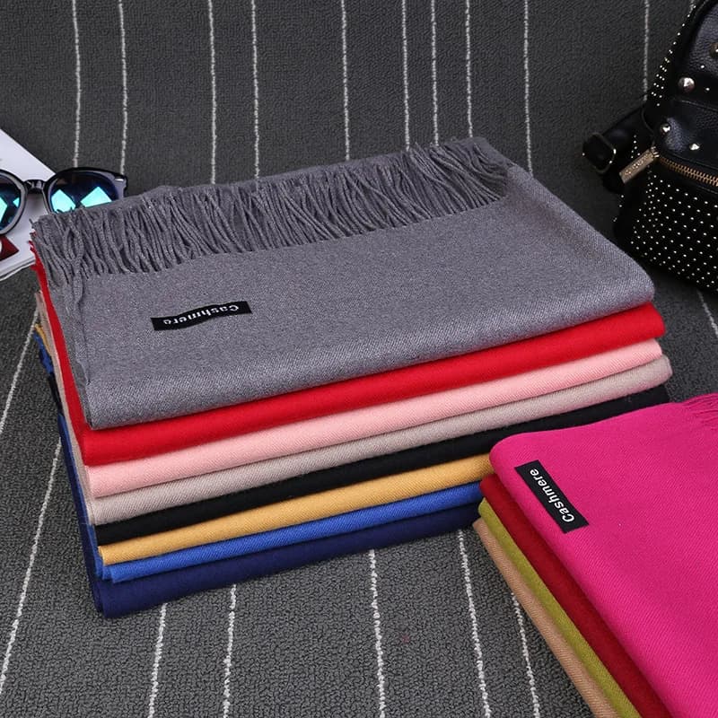 2021 Sciarpe invernali per le donne Scialli Impacchi caldi Lady Pashmina Coperta pura Sciarpa di cashmere Collo Fascia Hijab Stole Foulard