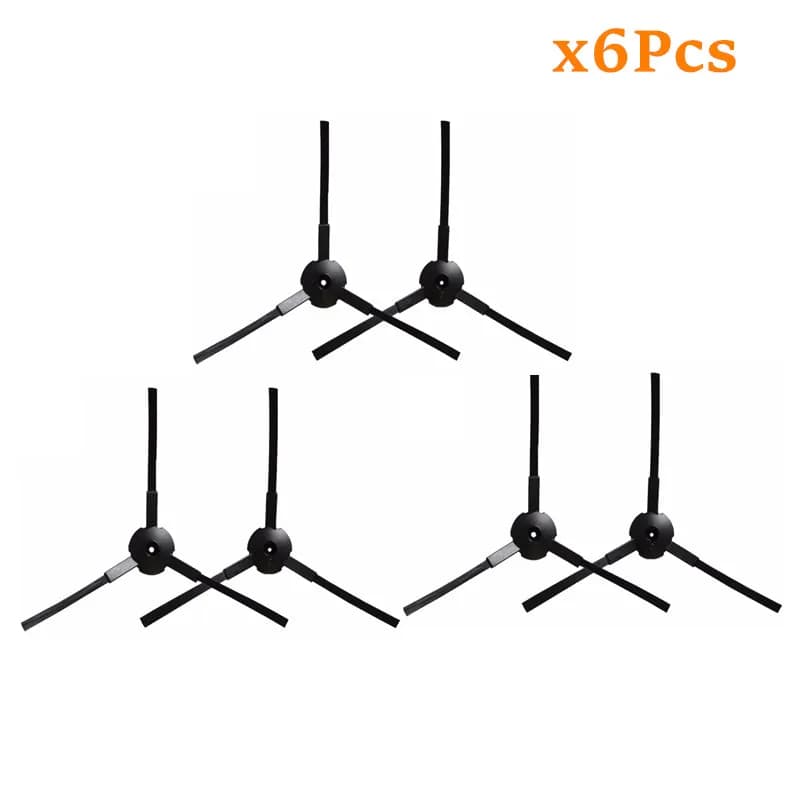 6Pcs Vacuum Cleaner Side Brushes for SilverCrest SSR 3000 A1 Robot Vacuum Cleaner Parts Brushes Replacement Accessories