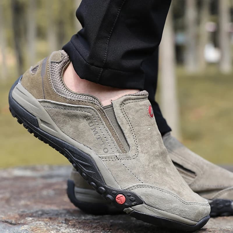 Humtto Men's Hiking Shoes Ourdoor Jogging Trekking Sneakers Lace Up Athletic Shoes Comfortable Light Soft casual Tennis shoes
