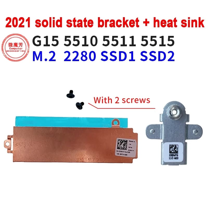 Nuovo dissipatore di calore per scheda di archiviazione staffa SSD per DELL G15 5511 5510 5515 M.2