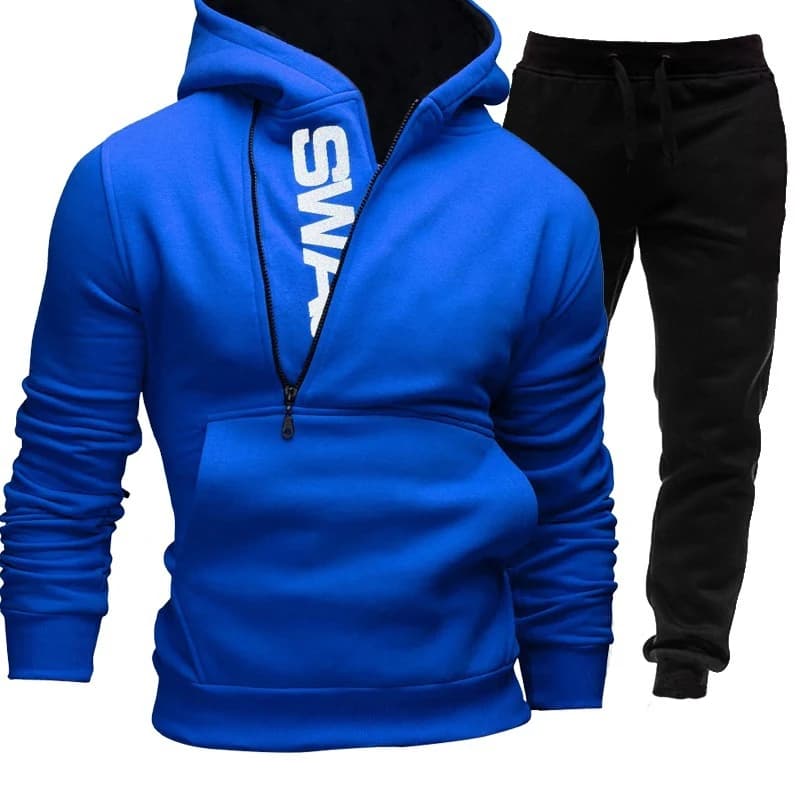 Nuova tuta da uomo 2 pezzi Set felpa e abbigliamento sportivo completi felpe con cerniera abbigliamento Casual da uomo taglie forti Ropa Hombre