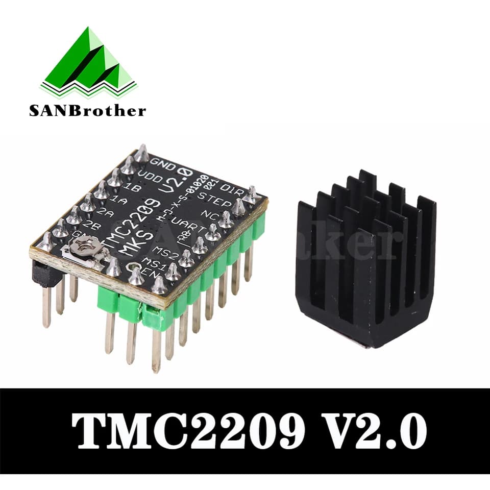 MKS TMC2209 2209 Stepper Motor Driver StepStick 3d printer parts 2.5A UART ultra silent For SGen_L Gen_L Robin Nano