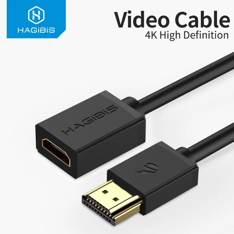 Hagibis Cavo di prolunga compatibile HDMI 4K Extender maschio-femmina 2.0 compatibile HDMI per computer/HDTV/laptop/proiettore/PS3/4
