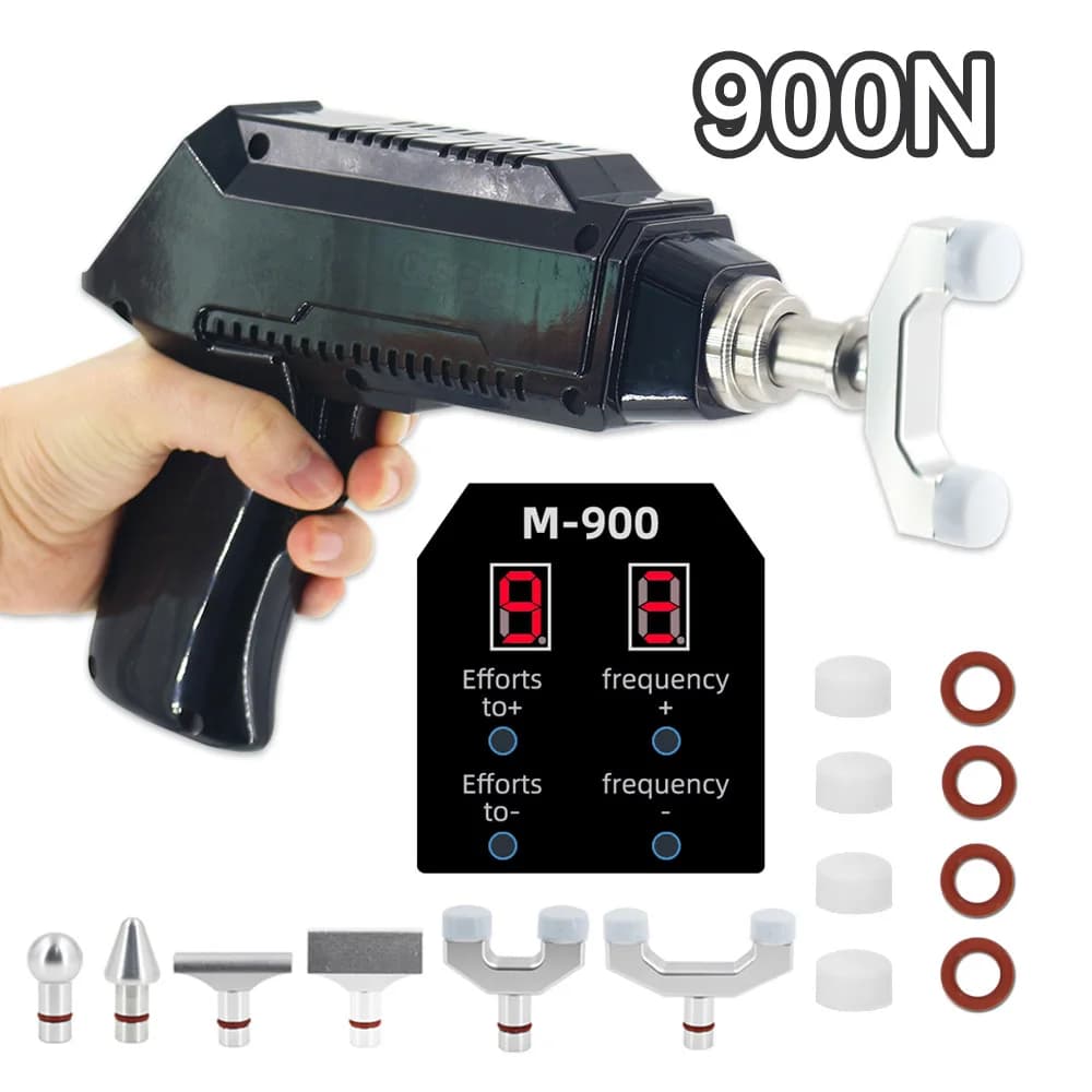 2025 Chiropractic Adjusting Tool 6 Heads Intensity Therapy Electric Correction Gun Cervical Massager Adjustable