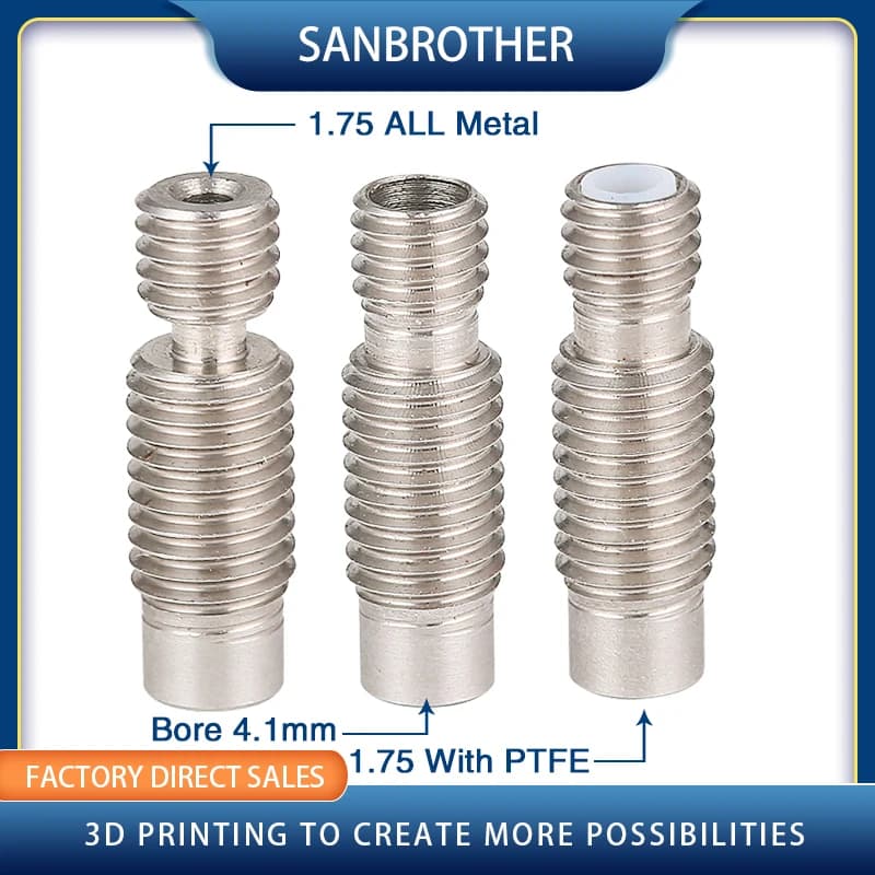 Rottura di Calore Super Liscio Per Ender3 V6 Hotend Vocano Riscaldatore Blocco 1.75mm Filamento 3d Parti Della Stampante Ugello Gola Accessori