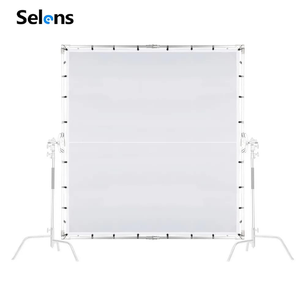 Selens pieghevole 1.5/2/2.4M bandiera schermo a luce soffusa per equipaggio video prodotto, pellicola, foto, palcoscenico, kit fotografico pubblicitario