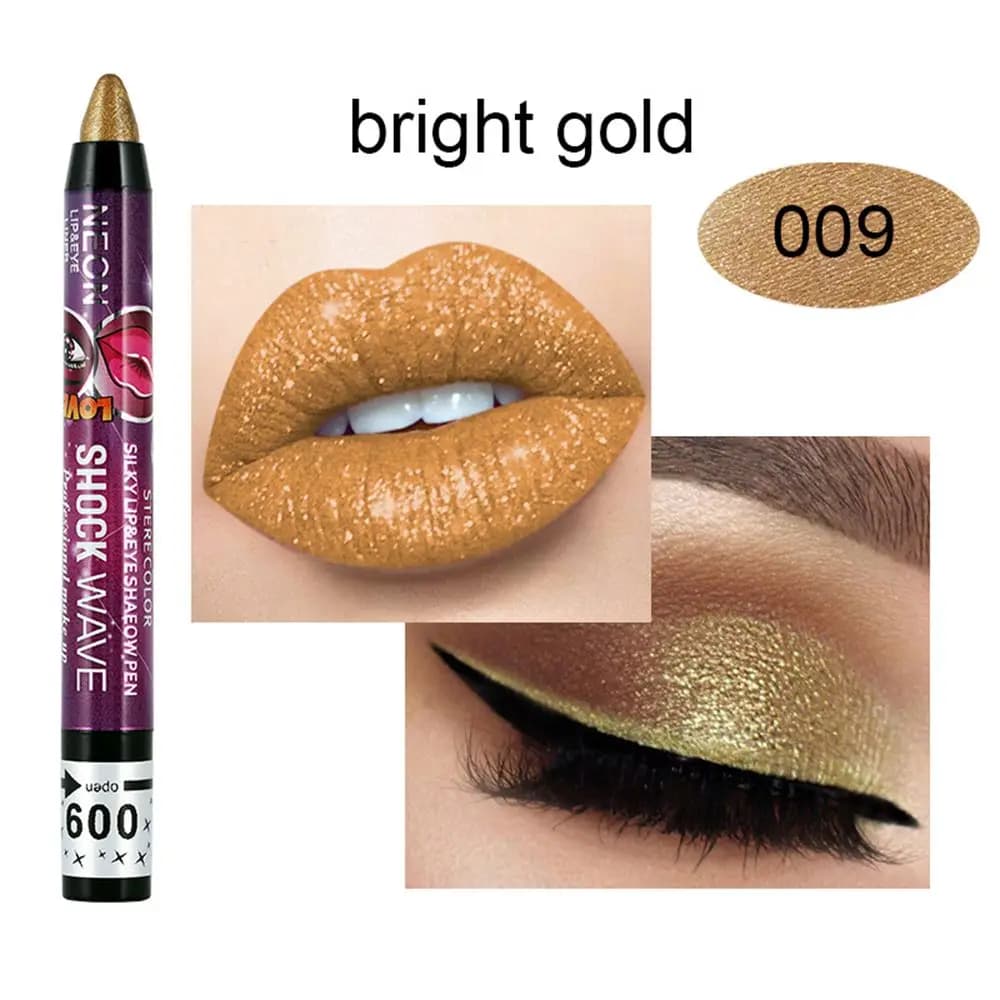 Long-Term Shimmer Umbrella Waterproof Stick Matita Lip Pen 2 in 1