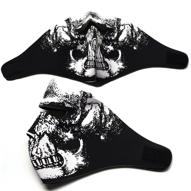 Maschera da ciclismo antipolvere Maschera da allenamento per bici da bicicletta Maschera da allenamento per esterni Visiera CS Maschera con teschio mimetico Tattiche punk Maschera di Halloween