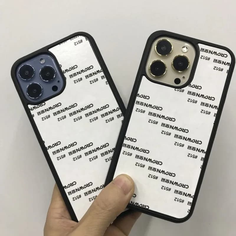 Custodia per telefono in bianco per sublimazione da 10 pezzi per iPhone 16 15 14 13 12 11 pro max Spazi vuoti protettivi antiurto in gomma morbida nera opaca