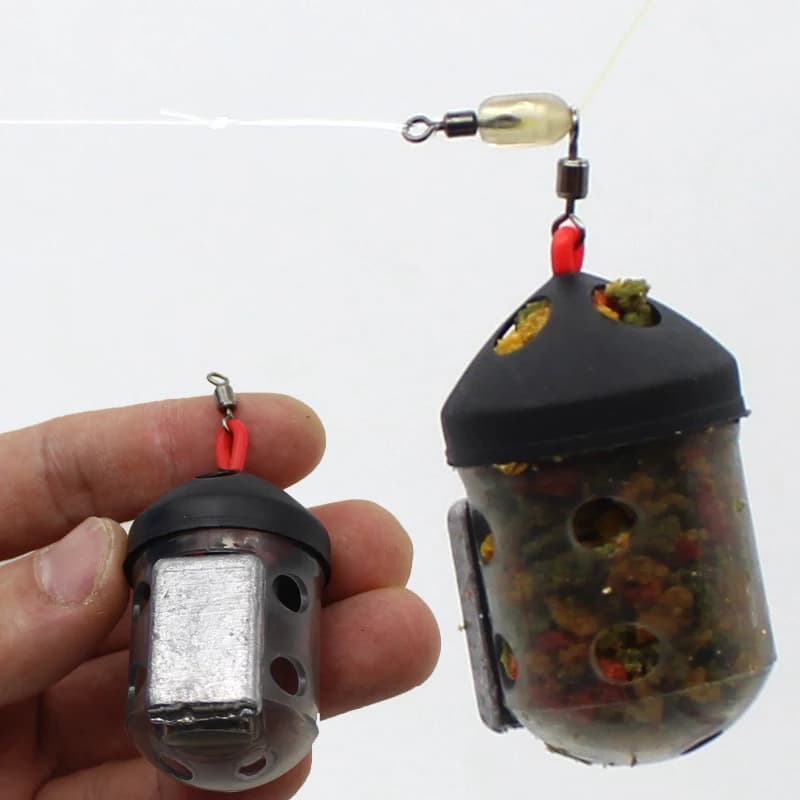 Carpa pesca razzo alimentatore grande piccola bomba Spod galleggiante esca porta esche Pellet razzi alimentatori posizione accessori per attrezzi