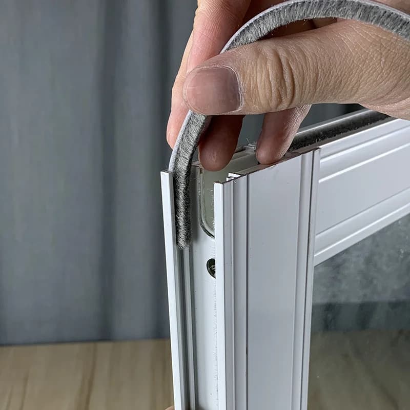 6 dimensioni porta finestra spazzola striscia spelatura meteorologica per porta di casa porta finestra tiraggio pennello striscia meteorologica nastro sigillante