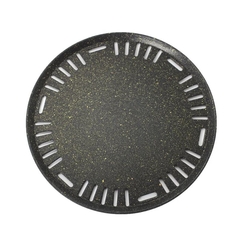Korean grill pan charcoal grill pan charcoal grill grill pan barbecue tray cast iron grate barbecue tray round commercial