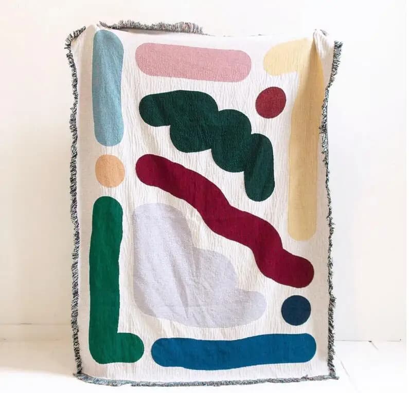 Colorful lines covered by covered cotton travel camp for free time towel for covered sofa for covered carpets for sofa with single tape