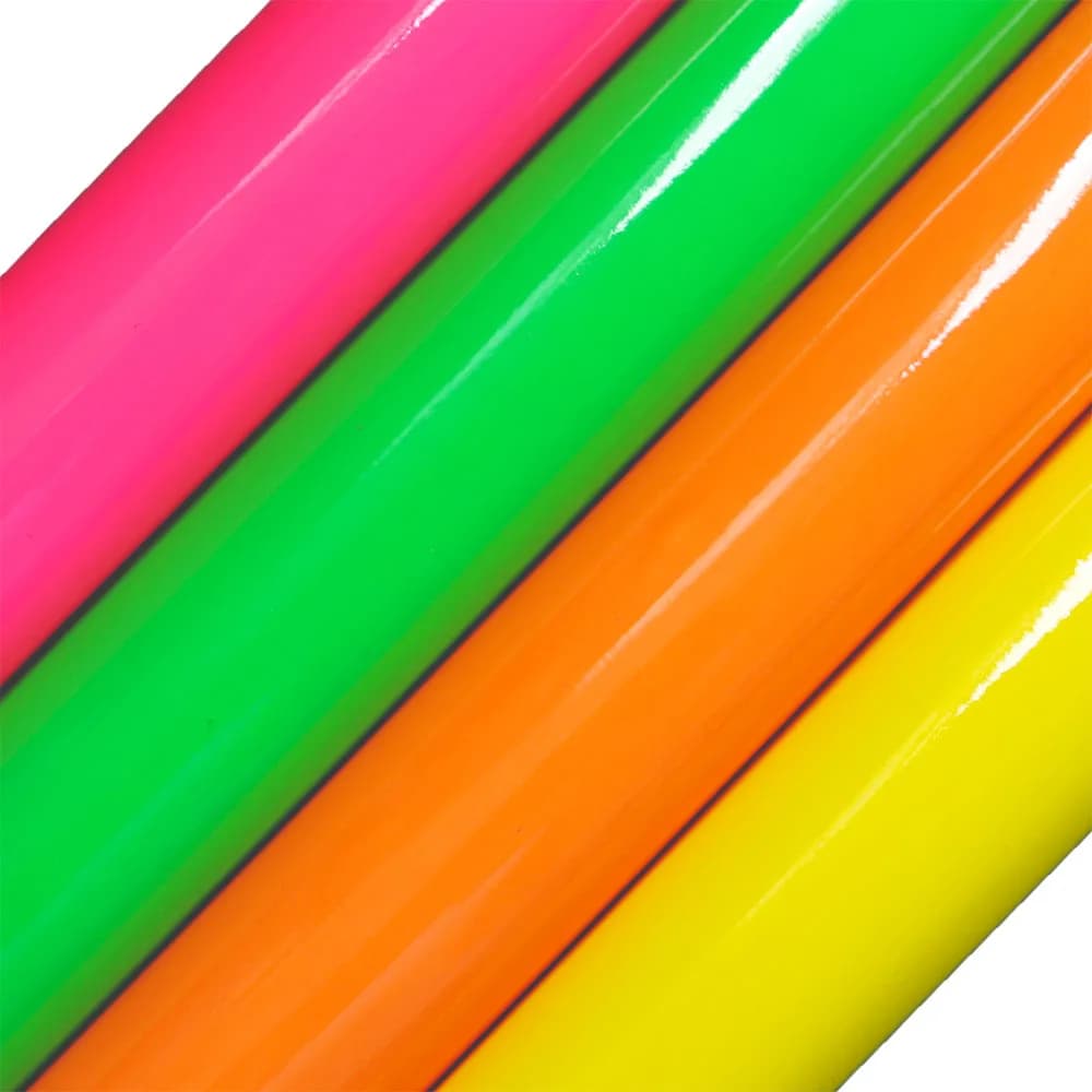 20/50x120cm Roll Neon Pink Orange Green Yellow Mirror Faux Synthetic Leather Fabric For Bag Bows Sewing Craft DIY CN417